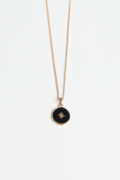 Necklace Gold Black Star